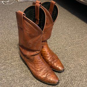 Men's Ostrich Skin Boots
